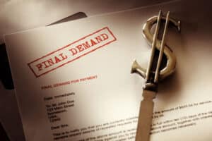 final demand notice concept for debt, past due and overdue payment