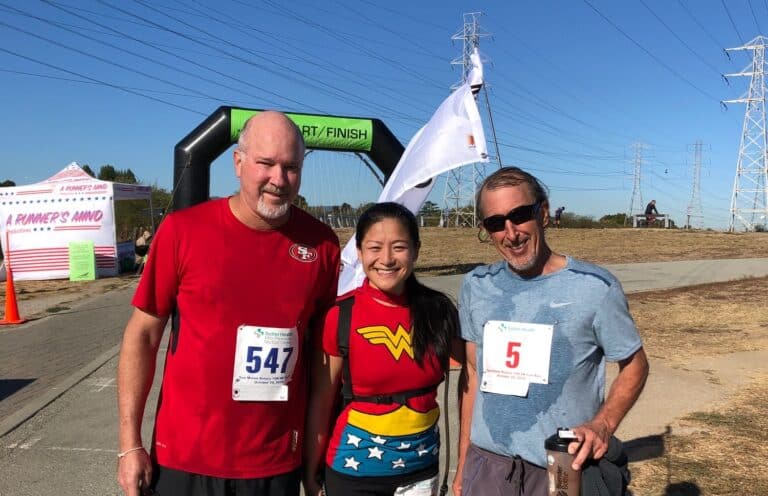 Chauvel and Glatt team at the annual san mateo rotary club fun run