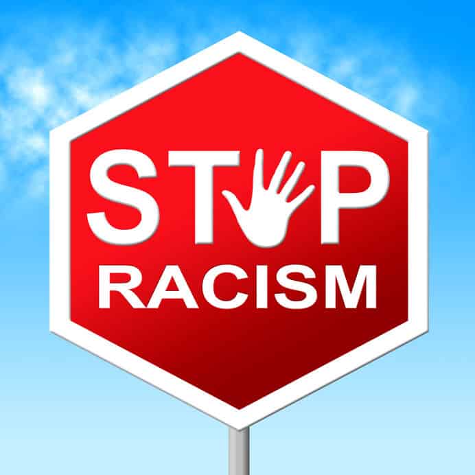 Racism Stop Means Warning Sign And Control