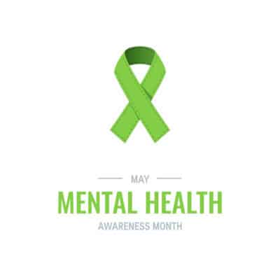 Mental health awareness month, vector flat style