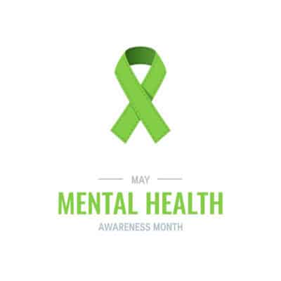 Mental health awareness month, vector flat style